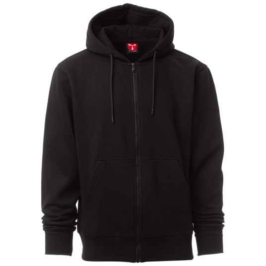 BLUZA NA ZAMEK Z KAPTUREM PONTIAC - CZARNY