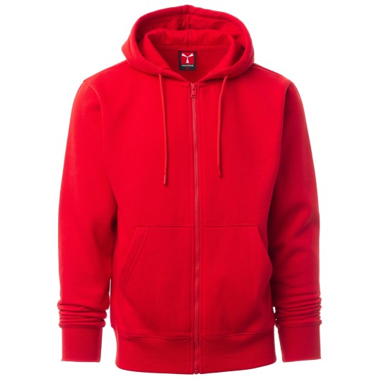 BLUZA NA ZAMEK Z KAPTUREM PONTIAC - CZERWONY