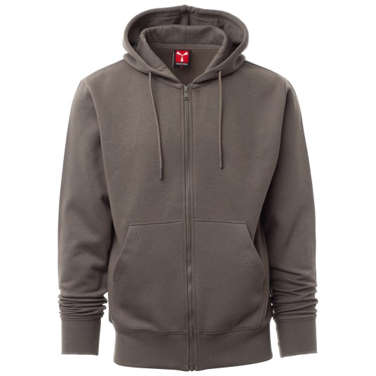 BLUZA NA ZAMEK Z KAPTUREM PONTIAC - ZADYMIONY