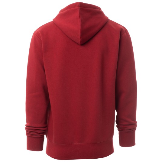 BLUZA NA ZAMEK Z KAPTUREM PORTLAND - BORDOWY