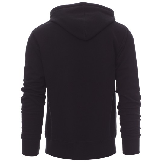 BLUZA NA ZAMEK Z KAPTUREM PORTLAND - CZARNY