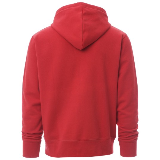 BLUZA NA ZAMEK Z KAPTUREM PORTLAND - CZERWONY