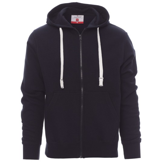 BLUZA NA ZAMEK Z KAPTUREM PORTLAND - GRANATOWY