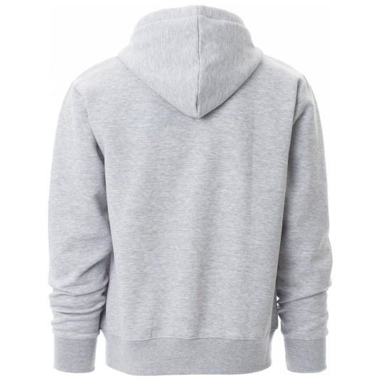BLUZA NA ZAMEK Z KAPTUREM PORTLAND MELANGE - SZARY MELANŻ