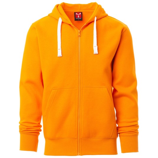 BLUZA NA ZAMEK Z KAPTUREM PORTLAND - POMARAŃCZOWY