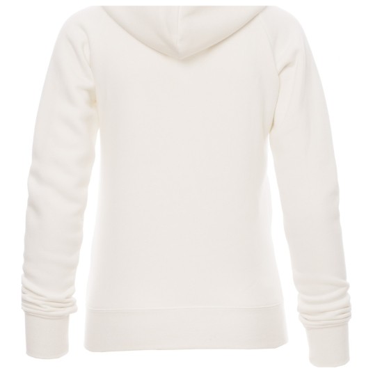 BLUZA NA ZAMEK Z KAPTUREM URBAN LADY - BIAŁY MELANŻ