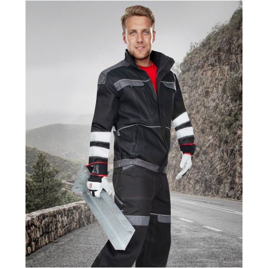 BLUZA ODBLASKOWA COOL TREND - CZARNO-SZARY