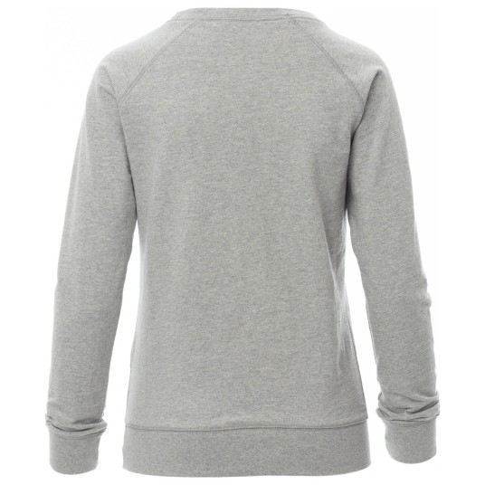 BLUZA OKRĄGŁY DEKOLT MALIBU+LADY MELANGE - SZARY MELANŻ