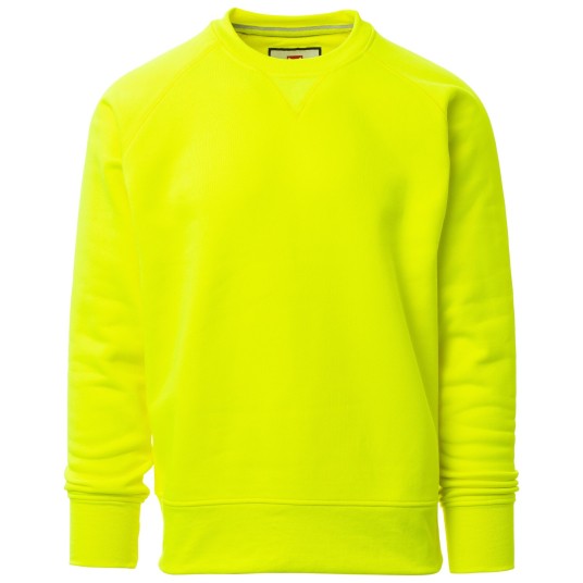 BLUZA OKRĄGŁY DEKOLT MISTRAL+ FLUO - ŻÓŁTY FLUO