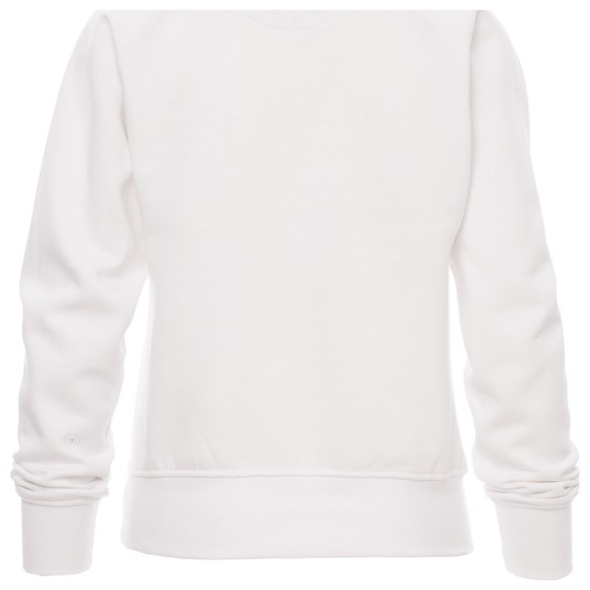 BLUZA OKRĄGŁY DEKOLT MISTRAL+LADY - BIAŁY