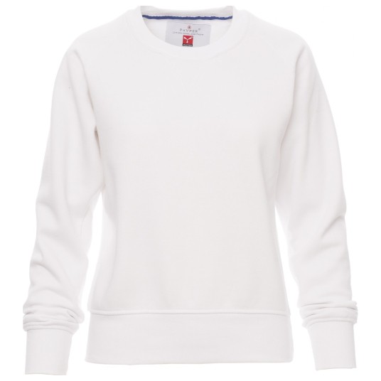 BLUZA OKRĄGŁY DEKOLT MISTRAL+LADY - BIAŁY