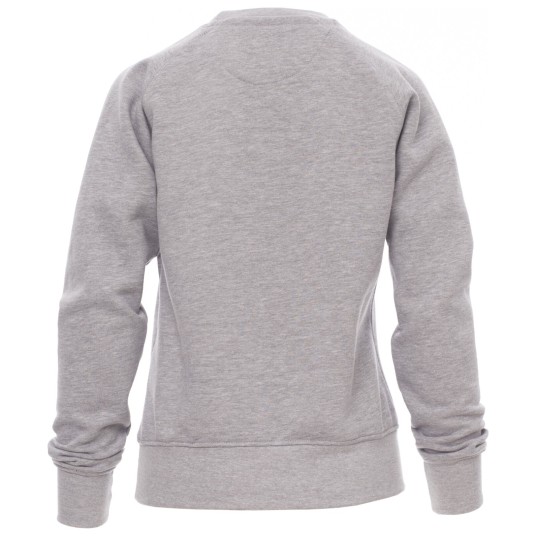 BLUZA OKRĄGŁY DEKOLT MISTRAL+LADY MELANGE - SZARY MELANŻ