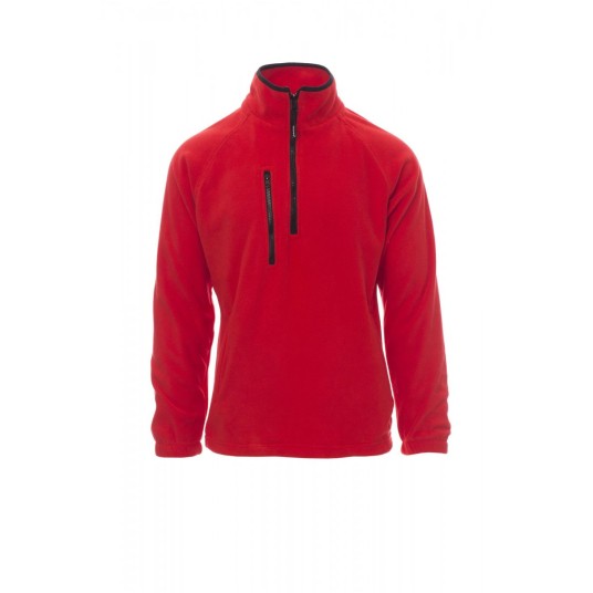 BLUZA POLAR KRÓTKI ZAMEK UNISEX DOLOMITI+ - CZERWONY