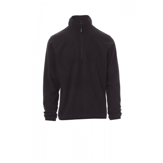 BLUZA POLAR KRÓTKI ZAMEK UNISEX SOFT+ - CZARNY