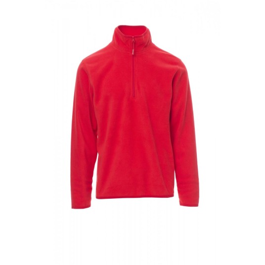 BLUZA POLAR KRÓTKI ZAMEK UNISEX SOFT+ - CZERWONY