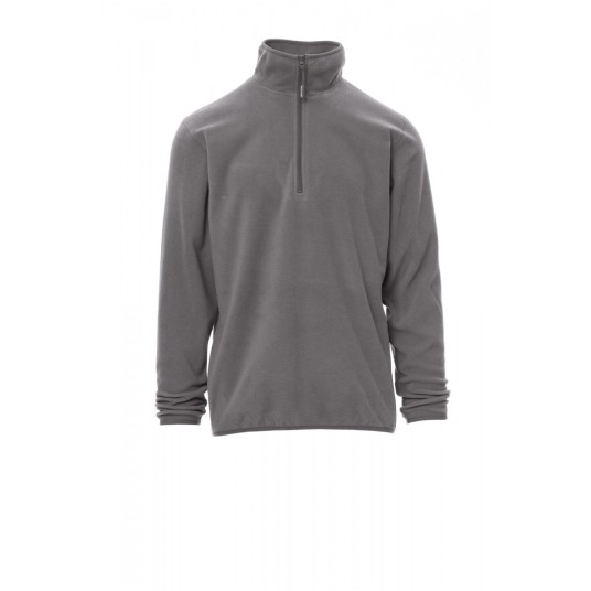 BLUZA POLAR KRÓTKI ZAMEK UNISEX SOFT+ - SZARY STALOWY