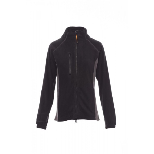 BLUZA POLAR ROZPINANA DAMSKA ASPEN+LADY - CZARNY/SZARY STALOWY