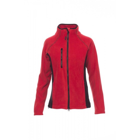 BLUZA POLAR ROZPINANA DAMSKA ASPEN+LADY - CZERWONY/CZARNY