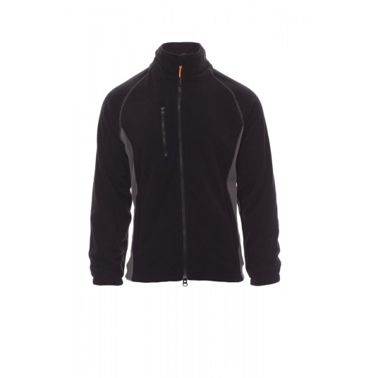BLUZA POLAR ROZPINANA MĘSKA ASPEN+ - CZARNY/SZARY STALOWY