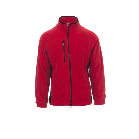 BLUZA POLAR ROZPINANA MĘSKA ASPEN+ - CZERWONY/CZARNY