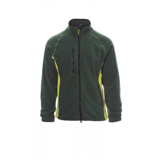 BLUZA POLAR ROZPINANA MĘSKA ASPEN+ - ZIELONY/JASKRAWOZIELONY
