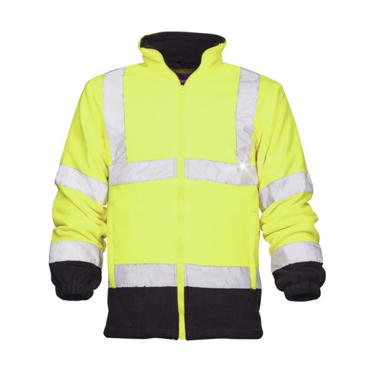 BLUZA POLAROWA ODBLASKOWA HI-VIZ REF401 - ŻÓŁTY