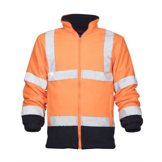 BLUZA POLAROWA ODBLASKOWA HI-VIZ REF402 - POMARAŃCZOWY