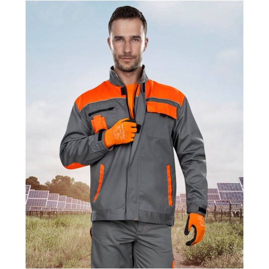 BLUZA ROBOCZA 2STRONG - SZARO-POMARAŃCZOWY