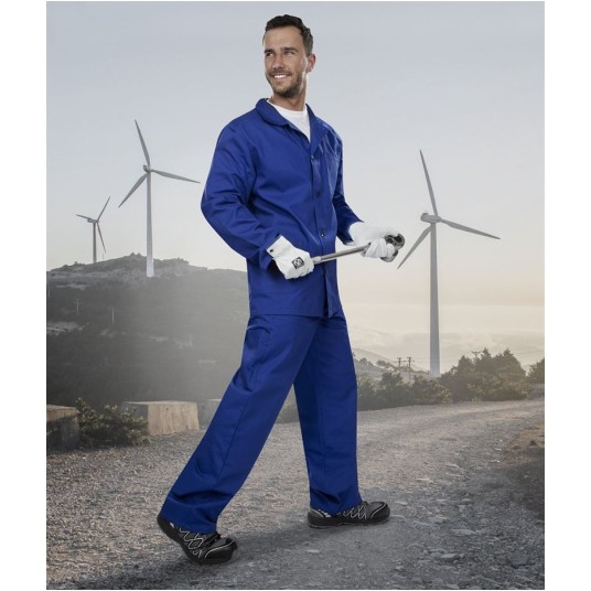 BLUZA ROBOCZA I SPODNIE DO PASA KLASIK -NIEBIESKI - 183-190CM