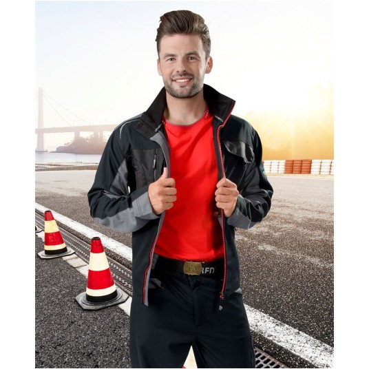 BLUZA ROBOCZA R8ED+ - CZARNO-SZARY - 176-182CM