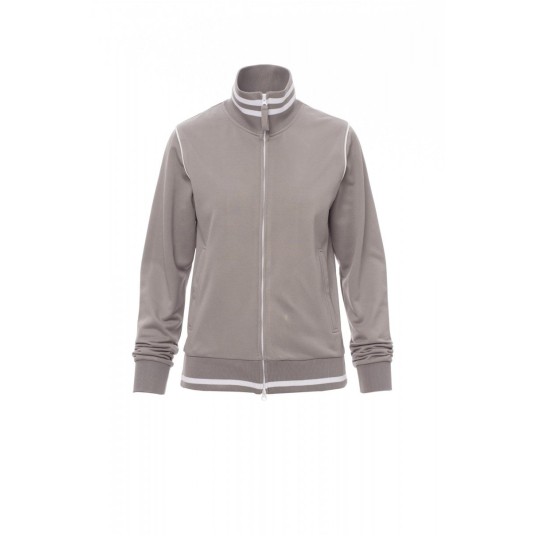 BLUZA ROZPINANA DAMSKA DERBY LADY - SZARY/BIAŁY
