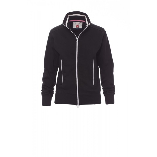 BLUZA ROZPINANA DAMSKA MELBOURNE - CZARNY/BIAŁY