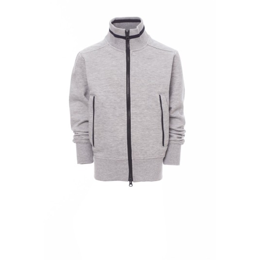 BLUZA ROZPINANA DZIECIĘCA JUNIOR+ MELANGE - SZARY MELANŻ/GRANATOWY