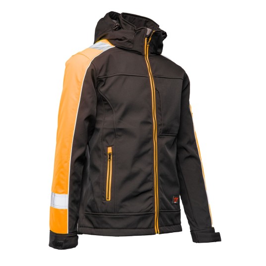 BLUZA SOFTSHELL SEVEN KINGS RIVAL - CZARNY-POMARAŃCZOWY