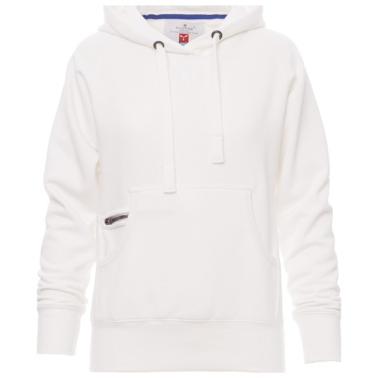 BLUZA Z KAPTUREM ATLANTA+LADY - BIAŁY