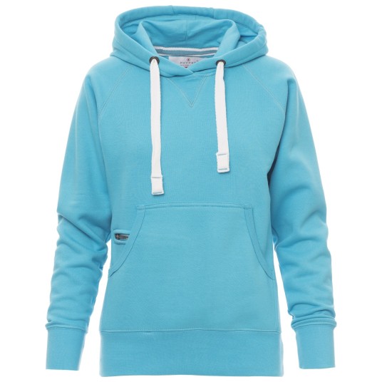 BLUZA Z KAPTUREM ATLANTA+LADY - BŁĘKIT TURKUSOWY