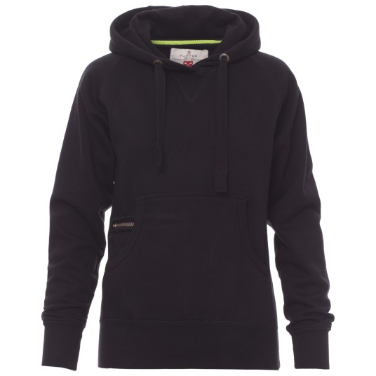 BLUZA Z KAPTUREM ATLANTA+LADY - CZARNY