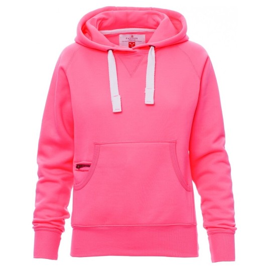 BLUZA Z KAPTUREM ATLANTA+LADY FLUO - FUKSJOWY FLUO