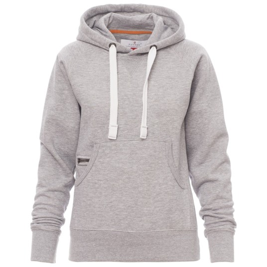 BLUZA Z KAPTUREM ATLANTA+LADY MELANGE - SZARY MELANŻ