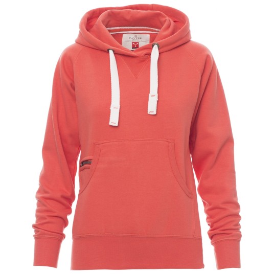 BLUZA Z KAPTUREM ATLANTA+LADY - ŻYWY KORALOWY