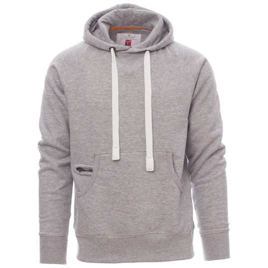 BLUZA Z KAPTUREM ATLANTA+ MELANGE - SZARY MELANŻ