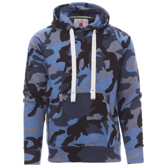 BLUZA Z KAPTUREM ATLANTA+ - NIEBIESKI MORO