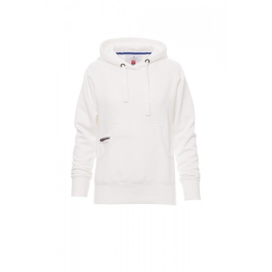 BLUZA Z KAPTUREM DAMSKA ATLANTA+LADY - BIAŁY