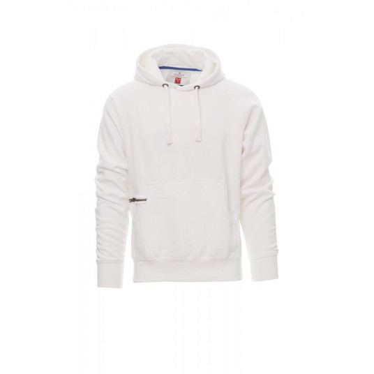 BLUZA Z KAPTUREM MĘSKA ATLANTA+ - BIAŁY