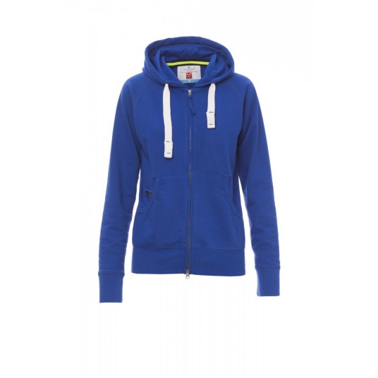 BLUZA Z KAPTUREM ROZPINANA DAMSKA HAWAII+LADY - KRÓLEWSKI NIEBIESKI