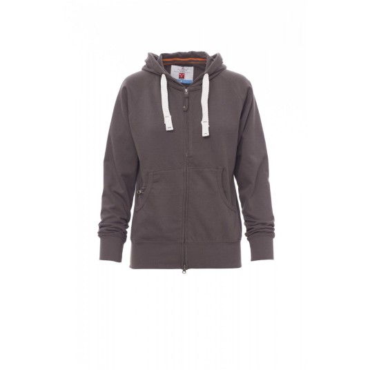 BLUZA Z KAPTUREM ROZPINANA DAMSKA HAWAII+LADY - ZADYMIONY