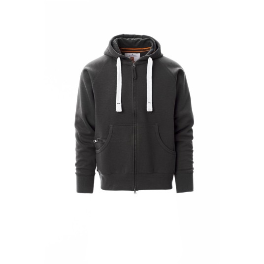 BLUZA Z KAPTUREM ROZPINANA MĘSKA DALLAS+ - ANTRACYTOWY