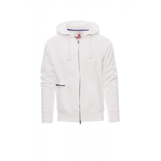 BLUZA Z KAPTUREM ROZPINANA MĘSKA DALLAS+ - BIAŁY