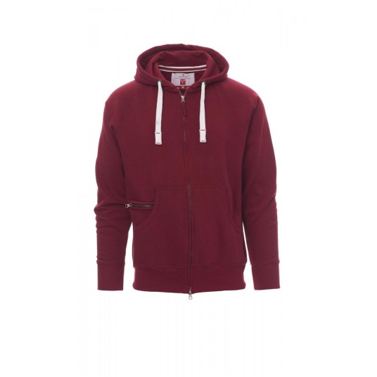 BLUZA Z KAPTUREM ROZPINANA MĘSKA DALLAS+ - BORDOWY