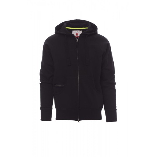 BLUZA Z KAPTUREM ROZPINANA MĘSKA DALLAS+ - CZARNY